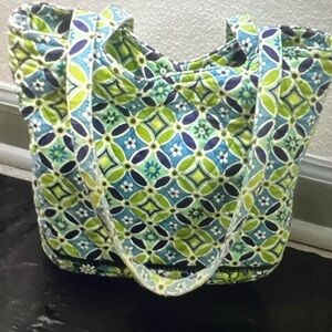 Vera Bradley Green&Blue Women’s Shoulder Tote Shoulder/Handbag 11x12